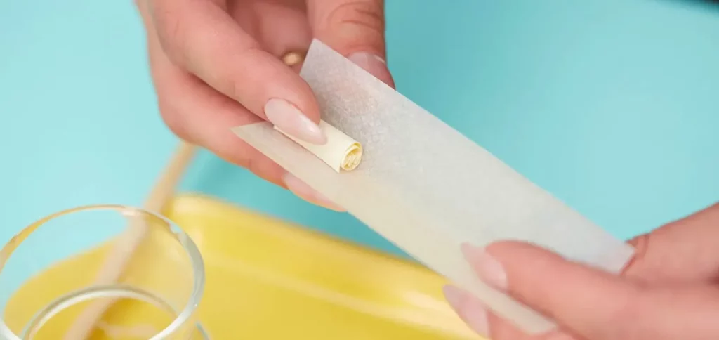 Inserting the Filter/Crutch into the Rolling Paper